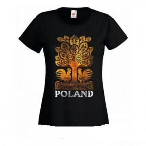 Tee-shirt noir Poland (femme) - Taille XL