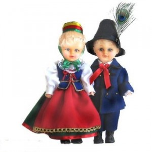 Couple poupée folklorique - région de Dobrzynski