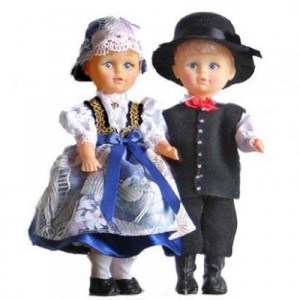 Couple poupée folklorique - région de Cieszynski