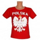 Tee-shirt Polska femme rouge