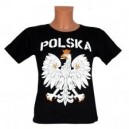 Tee-shirt Polska femme noir